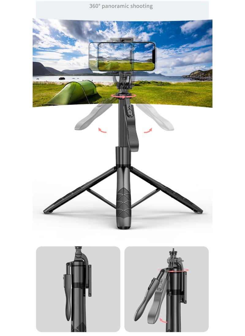Generic Mobile Bluetooth selfie stick, landing live anti-shake retractable tripod, mobile phone stand, photo artifact  - Image 5