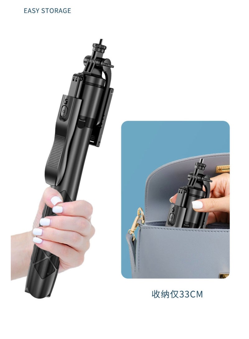 Mobile Bluetooth selfie stick, landing live anti-shake retractable tripod, mobile phone stand, photo artifact