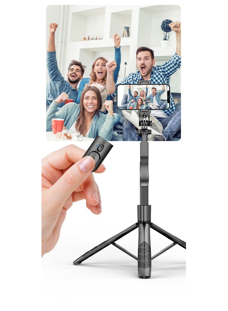 Mobile Bluetooth selfie stick, landing live anti-shake retractable tripod, mobile phone stand, photo artifact