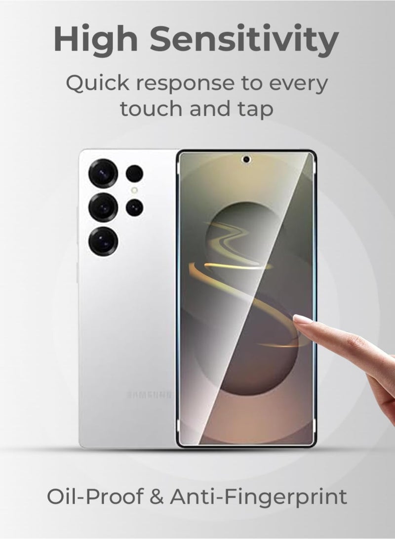 Raxoom Samsung Galaxy S25 Ultra Screen Protector HD Clear Ceramic 2-Pack 9H Hardness Bubble Free Protector For Samsung Galaxy S25 Ultra 6.9-inch - Image 3