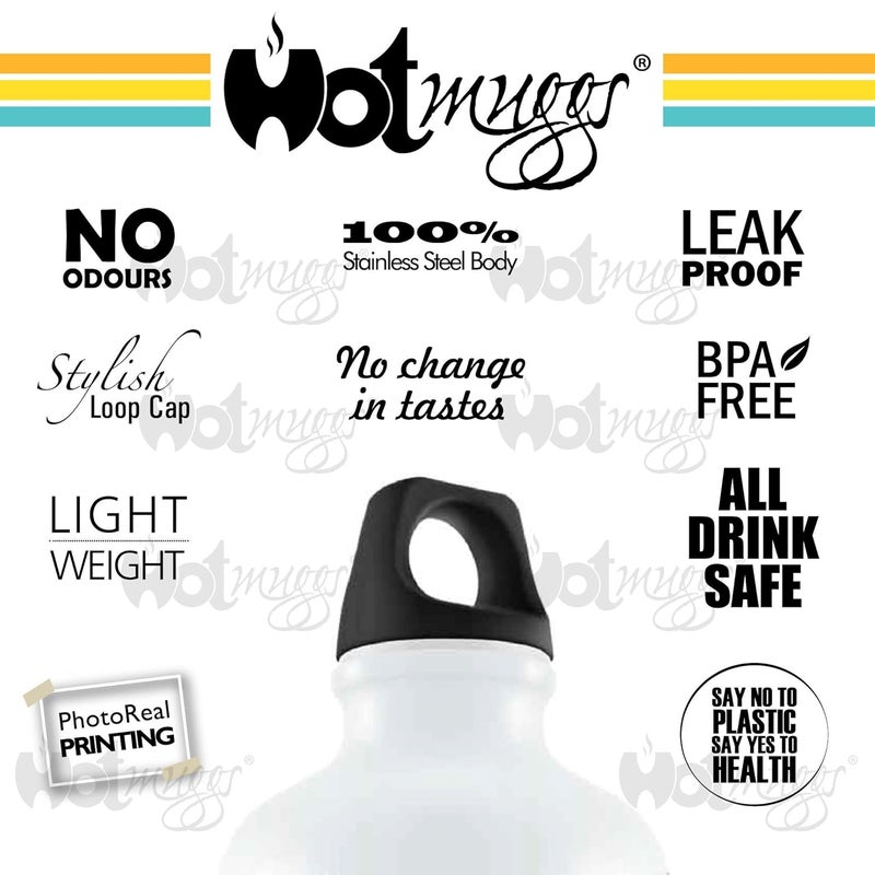 Hot Muggs Me Graffiti Bottle Dominic Personalised Name Steel 750ml 1 Unit - Image 3