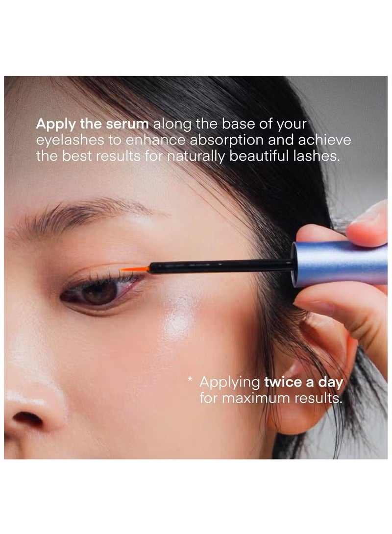 مصل نمو الرموش الطبيعي ومعزز الحاجب لنمو الرموش الأكثر سمكاً وأطولًا للرمش الطويلة واللامعة والحاببين [3 مل] 3 مل - Image 4