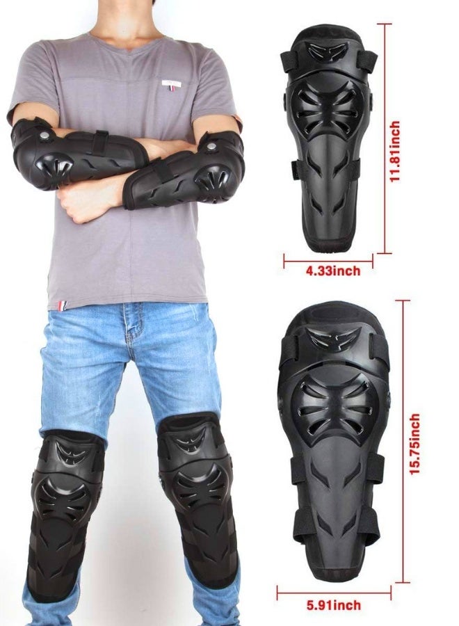 تشيس اب 4 قطع من وسادات الركبة والكوع لحماية سباقات موتوكروس وواقيات الساق والركبة للبالغين - Image 3