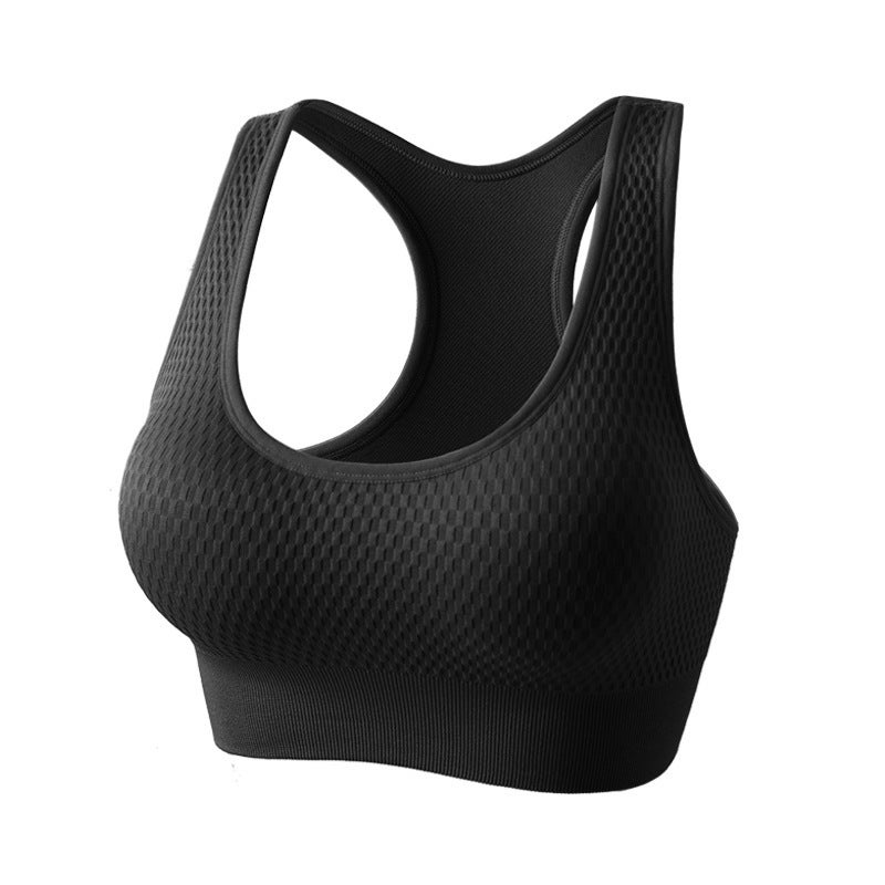 Sports Underwear Women's Summer High-intensity Yoga Running Fitness Naked Quick-drying Beautiful Back Non-rimbed Honeycomb Shockproof Bra - Image 1