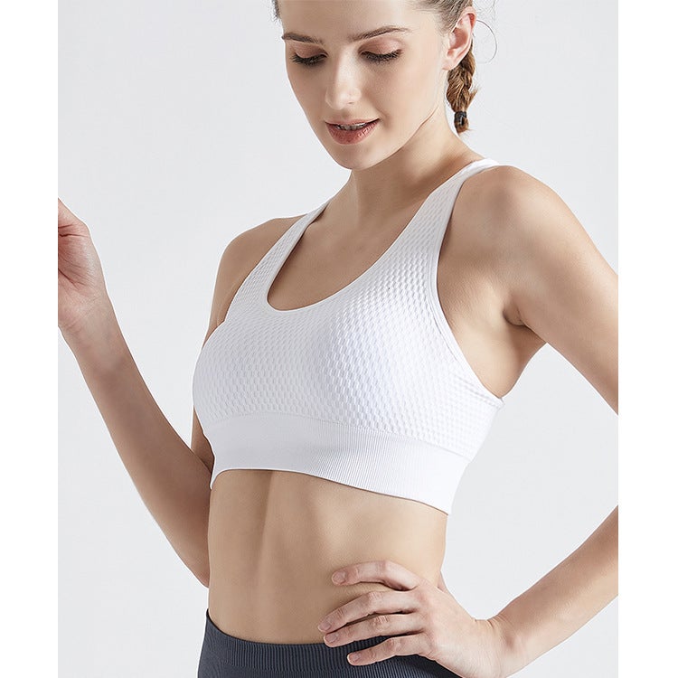 Sports Underwear Women's Summer High-intensity Yoga Running Fitness Naked Quick-drying Beautiful Back Non-rimbed Honeycomb Shockproof Bra - Image 4