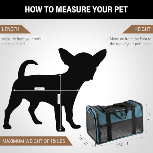 Akinerri Cat Carrier - Portable Foldable Dog Pet Carrier, Soft-Sided Pet Bag up to 15 Lbs, Airline Approved Travel Puppy Carrier - Image 2