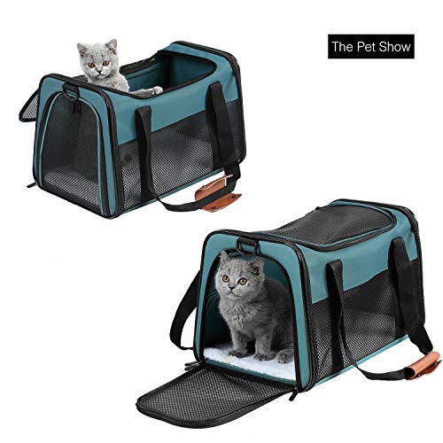 Akinerri Cat Carrier - Portable Foldable Dog Pet Carrier, Soft-Sided Pet Bag up to 15 Lbs, Airline Approved Travel Puppy Carrier - Image 3