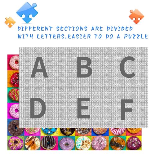 Nattork Jigsaw Puzzles 500 Pieces for Adults, Families (Donuts) Pieces Fit Together Perfectly - Image 4