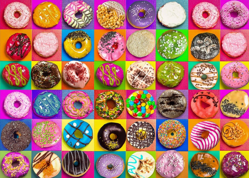 Nattork Jigsaw Puzzles 500 Pieces for Adults, Families (Donuts) Pieces Fit Together Perfectly - Image 1