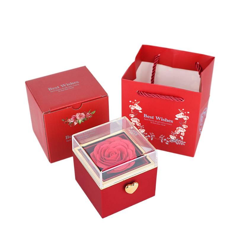 Jewelry Storage Box Storage for Earrings Necklaces and Bracelets Red for Work and School - Image 1