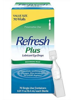 REFRESH Plus Lubricant Eye Drops, Value Size, 70-0.01 Fluid Ounce (0.4 ml) Containers  - Image 1