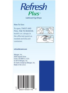 REFRESH Plus Lubricant Eye Drops, Value Size, 70-0.01 Fluid Ounce (0.4 ml) Containers  - Image 2