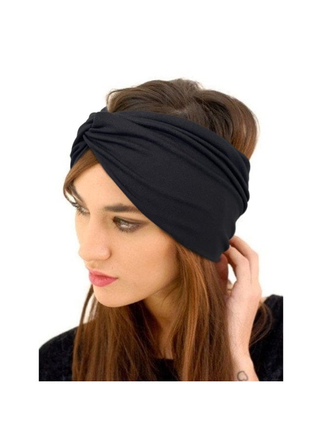 Bukela 10 PCS Women Headbands African Wide Hair Wrap Extra Turban Head Bands for Lady Large Sport Workout Stretch Non-slip Big Hair Bands - Image 3