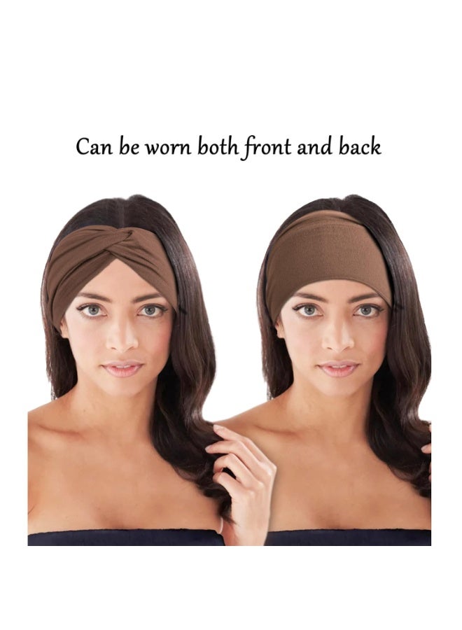 Bukela 10 PCS Women Headbands African Wide Hair Wrap Extra Turban Head Bands for Lady Large Sport Workout Stretch Non-slip Big Hair Bands - Image 2