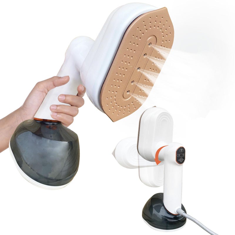 Yokgrass 2 in 1 Steamer & Iron,1200W Portable Travel Garment Steamer for Clothes, 7.8OZ Large Tank, Handheld Wrinkle Remover, 25S Fast Heat-up, Quick Wrinkle Remover, Compact Size for Travel - Image 1
