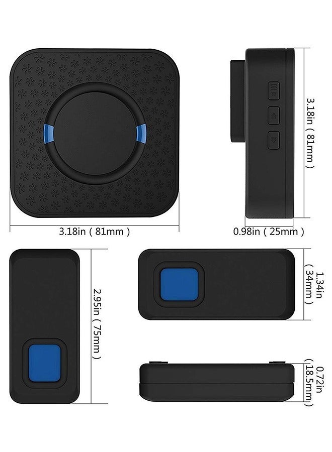 Wireless Doorbell with 2 Remote Push ons and 1 Receiver , Waterproof, Dustproof for Office and Home - Image 2