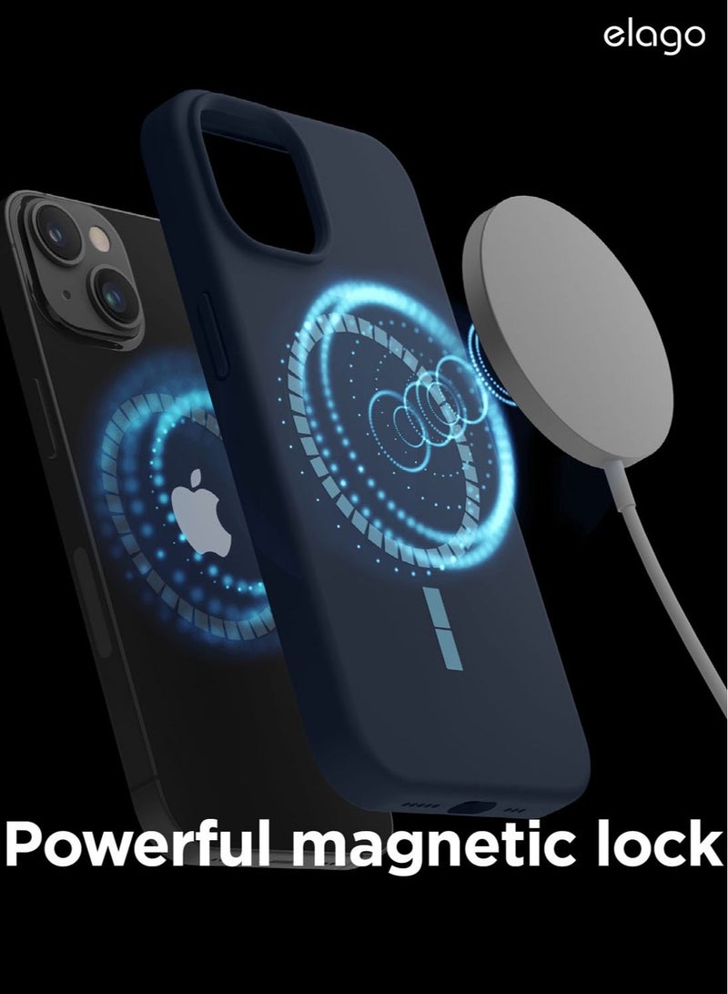 Elago Silicone Shockproof iPhone 14 Case Cover with MagSafe - Jean Indigo - Image 3