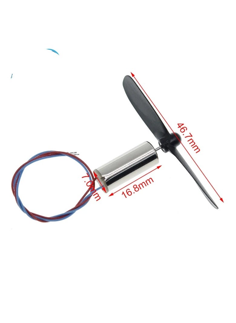 Micro Coreless Motor with Propeller High Speed for Aircraft Model Toy Quadcopter Diy