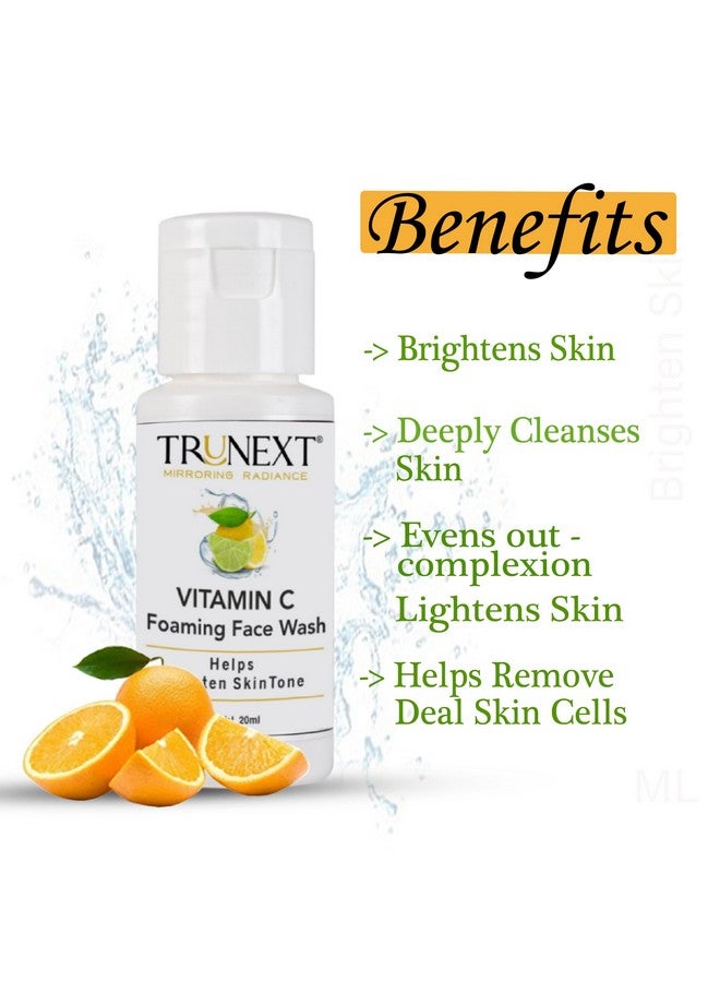 TRUNEXT Vitamin C Facewash for Oily Skin Women & Men Facewash for Dry Skin Face All Skin Face Wash 20 ml (Pack Of 1) - Image 3