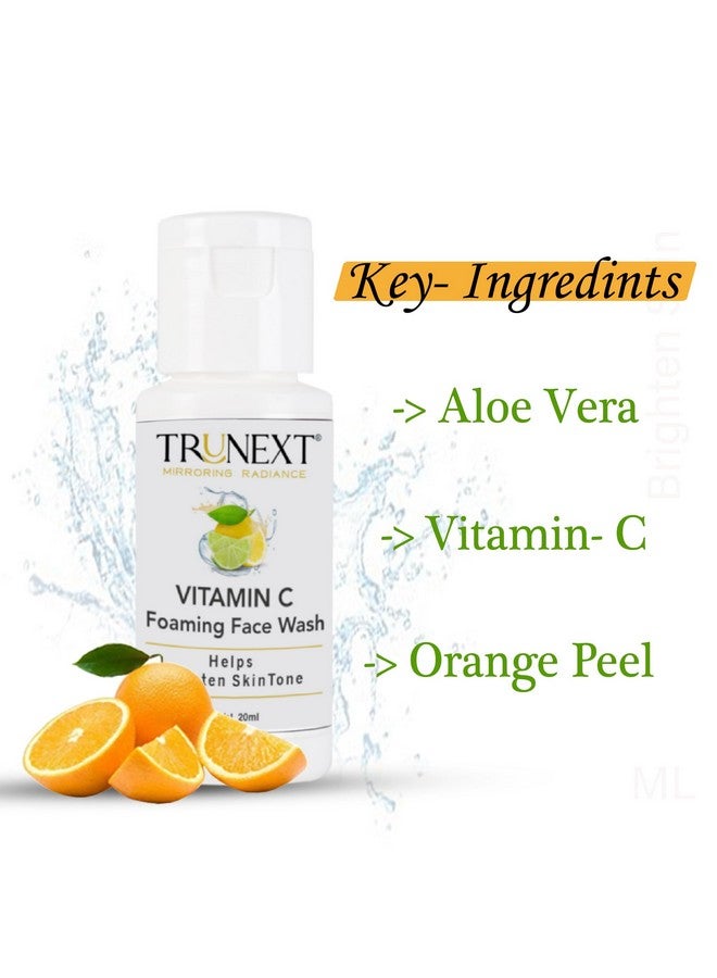 TRUNEXT Vitamin C Facewash for Oily Skin Women & Men Facewash for Dry Skin Face All Skin Face Wash 20 ml (Pack Of 1) - Image 4