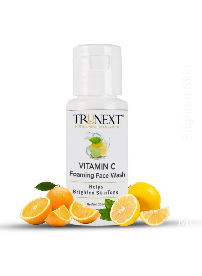 TRUNEXT Vitamin C Facewash for Oily Skin Women & Men Facewash for Dry Skin Face All Skin Face Wash 20 ml (Pack Of 1) - Image 1