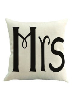 NIBEMINENT Romantic Letter Printed Pillow Case Black/White  - Image 1