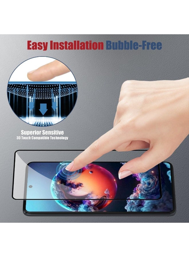 شاشة حماية من الزجاج مقوى 9H ESD Anti Static برميم مضادة للصدمات بحافة سوداء متوافقة مع موبايل اوبو A6 برو - Image 4