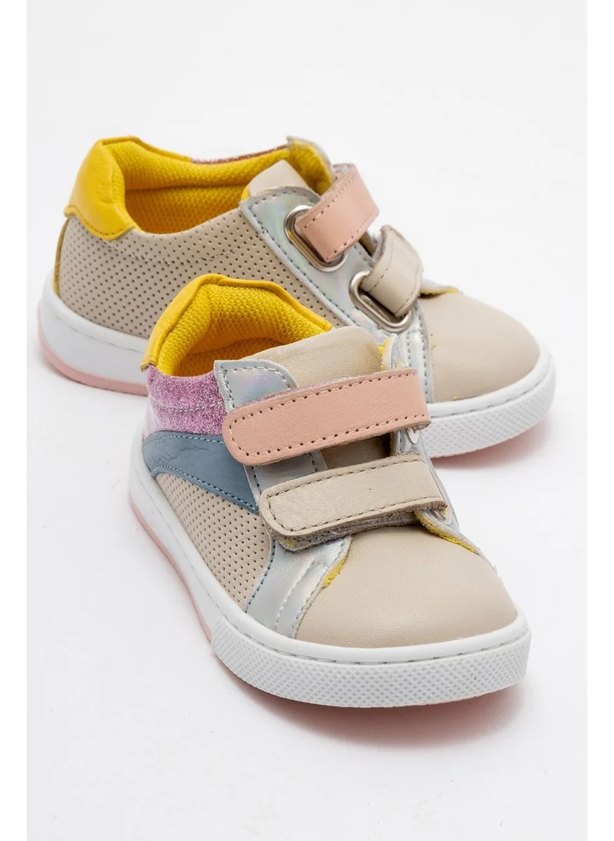 Mnpc Girl Child Beige Genuine Leather Anatomical Casual Shoes