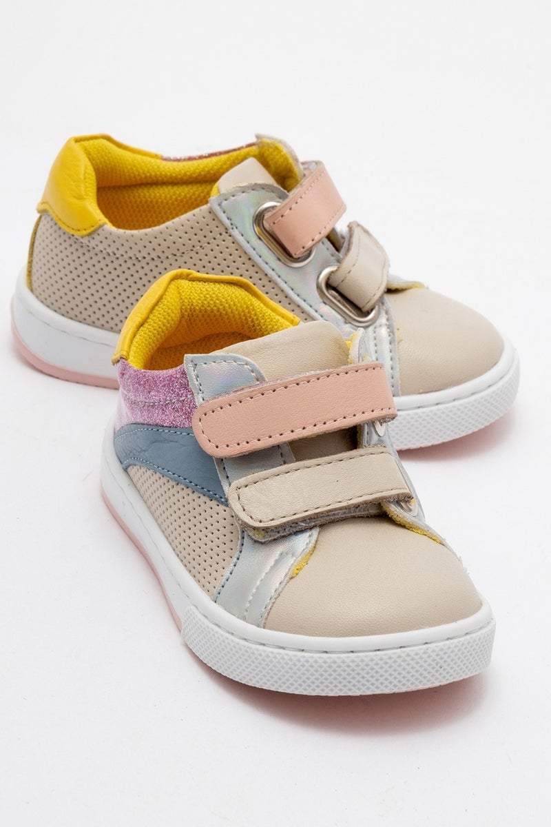 Mnpc Girl Child Beige Genuine Leather Anatomical Casual Shoes  - Image 1