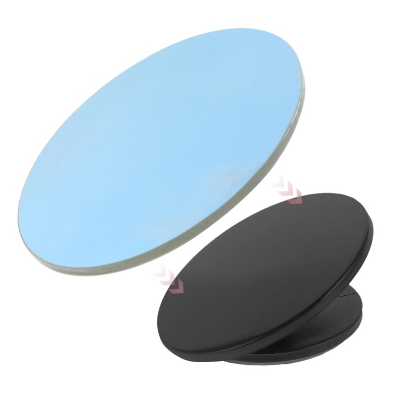 360 Degree Frameless Convex Rearview Mirror Blue Tint Set of 2 for SUV Truck Night Driving - Image 4