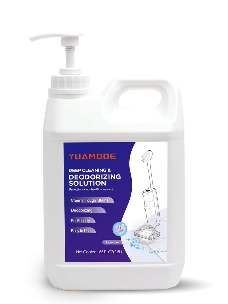 Yuamdoe Deep Cleaning & Deodorizing Solution, 85FL OZ/2.5L, Designed for Tineco, Compatible with Floor One Series & iFloor Series (EXCEPT S5 Steam/S7 Steam/iFLOOR 5 Steam), Lavender Fragrance - Image 1