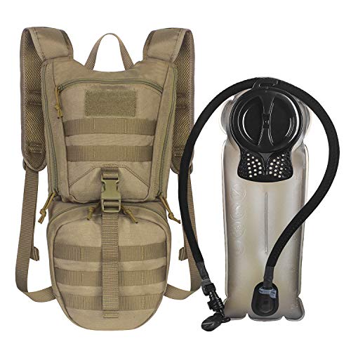 Unigear Tactical Hydration Packs Backpack 1050D with 3L Water Bladder Thermal Insulation Pack Keeps Liquid Cool up to 4 Hours for Hiking Cycling Hunting and Climbing Tan - Image 1
