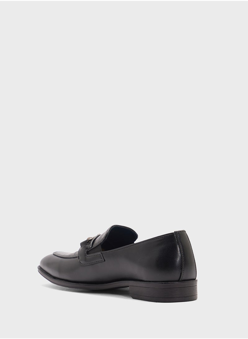 Robert Wood Croc Emboss Formal Slip Ons  - Image 2