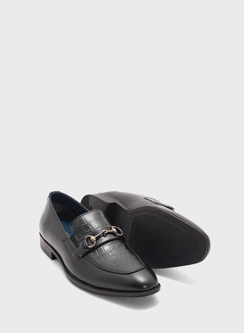 Robert Wood Croc Emboss Formal Slip Ons