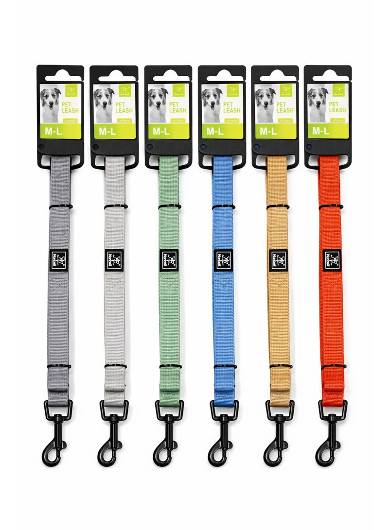 Nunbell Pet Leash for Dogs, Size Medium-Large 2.0 x 150 cm, Durable Nylon with Adjustable Strap and Metal Clip