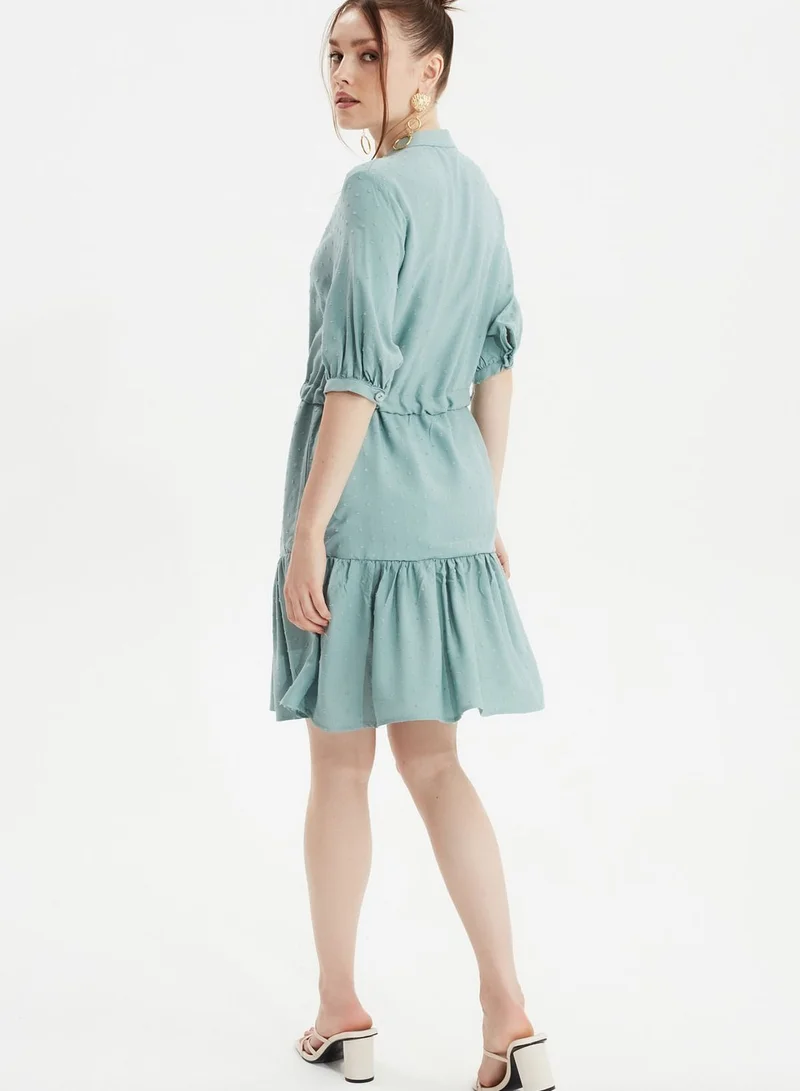trendyol Drawstring Detail Shirt Dress
