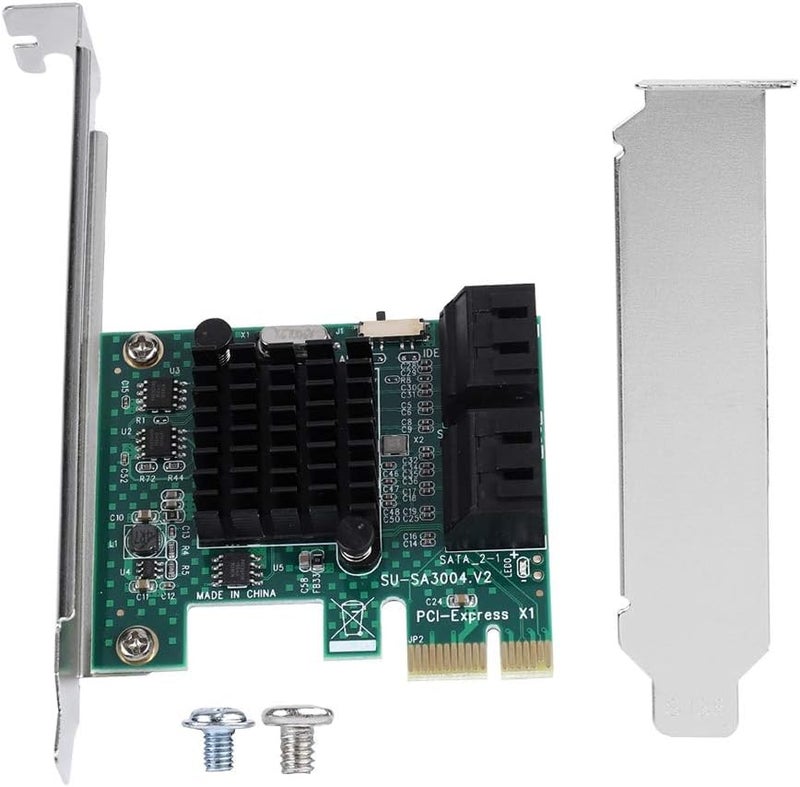 Cuifati PCIE to SATA Adapter,PCIE to SATA 3.0 Expansion Card,4-Port PCIE to SATA 3.0 Expansion Controller Card Adapter 6G,SATA Controller Expansion Card with SATA3.0 Interface - Image 1
