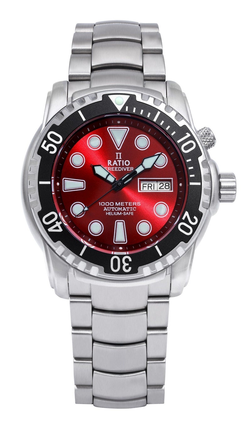 Ratio Free Diver Automatic Diver's 1068HA96-34VA-RED 1000M Men's Watch - Image 1