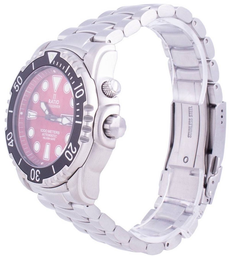 Ratio Free Diver Automatic Diver's 1068HA96-34VA-RED 1000M Men's Watch - Image 3