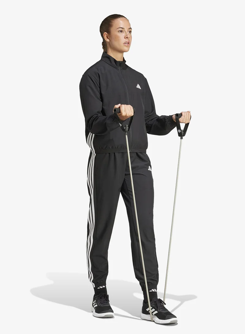 Adidas BLACK/WHITE 3-Stripes Woven Hoodie for Women | Best Price UAE