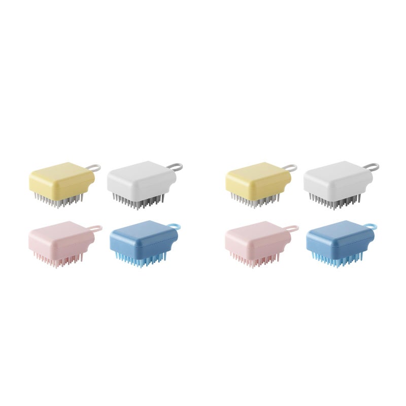 8 pcs Hair Scalp Portable Shampoo Brush Massage Comb Shampoo Brush - Image 1