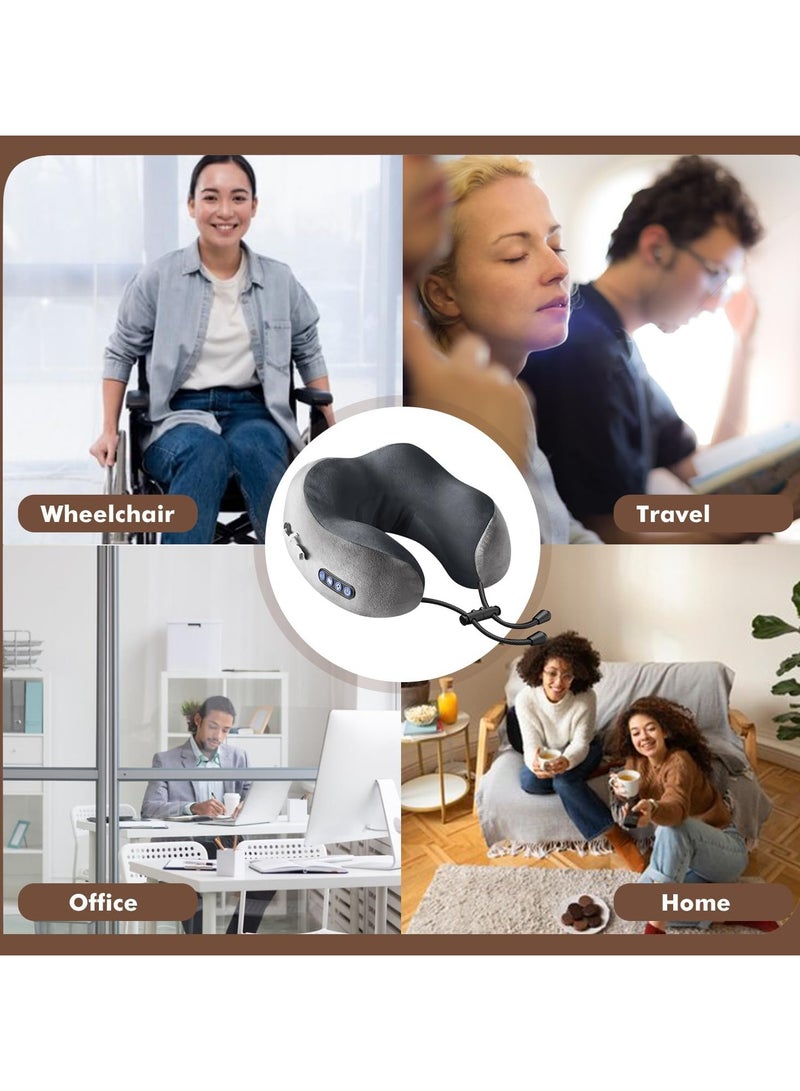 general Electric U-Shaped Massage Pillow Electric U-Shaped Neck Massage Pillow Portable Neck Massager Travel Electric Neck Massager to Relieve Deep Tissue Pain Neck Massager Infrared Treatment Mechanical - Image 5