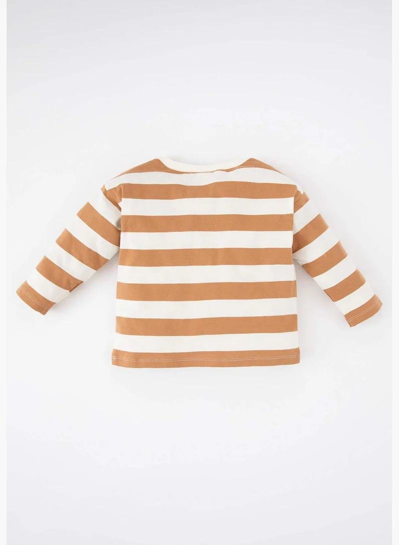 ديفاكتو BabyBoy Regular Fit Bike Neck Knitted Long Sleeve T-Shirt