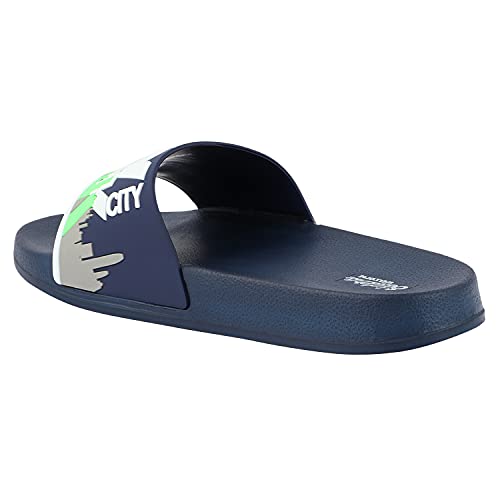 WELCOME Unisex-Child Kids Flip-Flop Soft Comfortable Indoor & Outdoor Slippers Stylish Non-Slip Slide Home Casual Chappals For Boys & Girls, K-NEWYORK-NVY_3, Navy - Image 5
