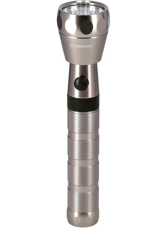 Olsenmark Rechargeable LED Flashlight Super Bright CREE XPE LED Torch Light Built in 3000mAh Battery 2500 Distance Range Powerful Torch for Camping Hiking Trekking Outdoor - Image 1