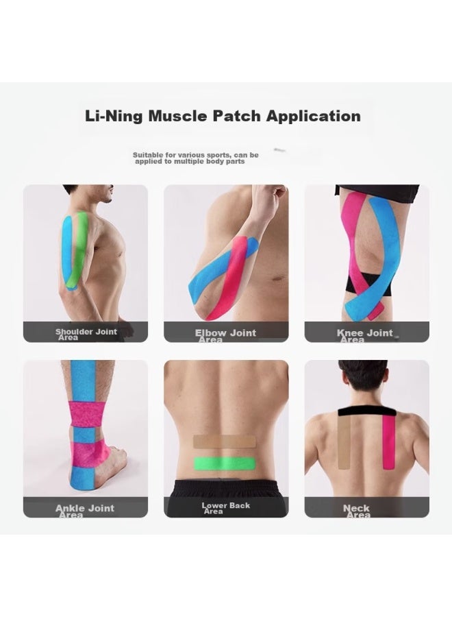 Li-Ning Li-ning Muscle Tape, Elastic Adhesive Sports Bandage, Waterproof Strain And Soreness Patch For Back, Feet, And Abdomen  - Image 5