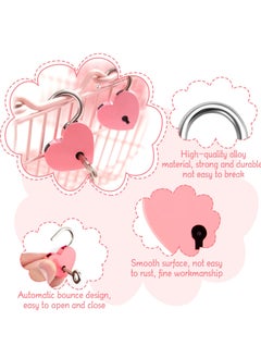 Generic 7 Piece Small Padlock Mini Lock Alloy Heart Shaped Lock with Key Suitcase Lock Lock Locker Decorative Diary Lock Love Decorative Lock for Box Diary Luggage (Multi Color)  - Image 3