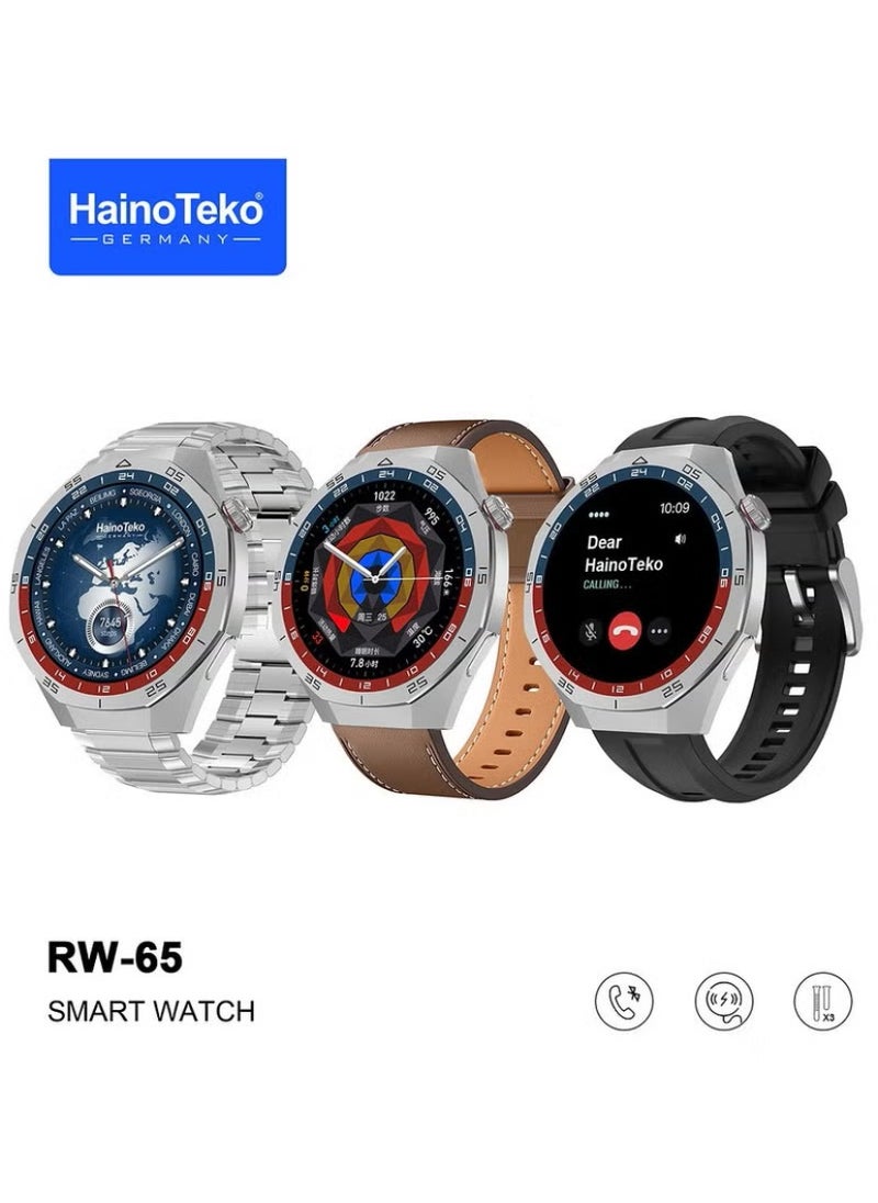 هينوتيكو - ساعة HainoTeko GT5 Pro الذكية (RW-65) ذات الأشرطة المتعددة – رفيق متقدم للصحة واللياقة البدنية - Image 1