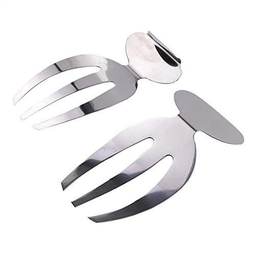 ACKEIVTO 2 Salad Hands stainless Steel Salad Servers Kitchen Helper Pasta Servers 