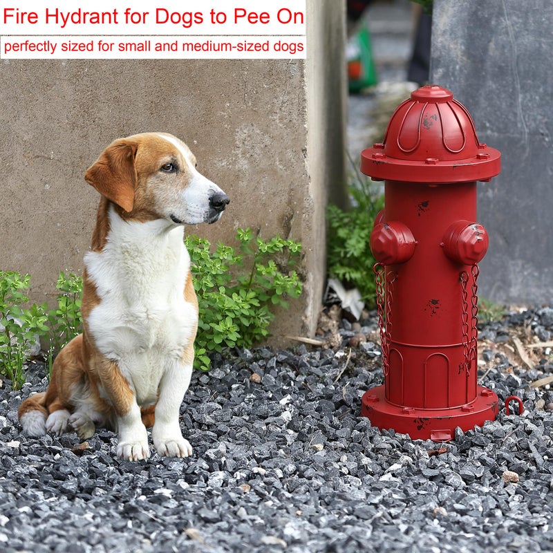 Phaxth 16.5" H Metal Fire Hydrant for Dogs to Pee On, Vintage Dog Fire Hydrant Pee Post for Outdoor Decor - Image 2